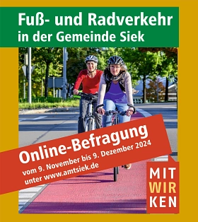 Flyer Befragung Radverkehr Siek © Urbanus